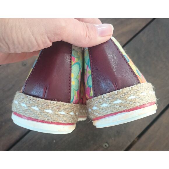 GOBY FLORAL FLOWERS CANVAS ESADRILLES SLIP ON LOAFER SHOES SIZE 5 - 5.5 - Picture 6 of 7
